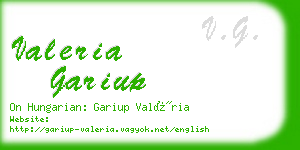 valeria gariup business card